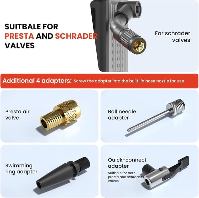 Thumbnail 5 de SAILHAPI Mini Bike Tire Pump 150 PSI