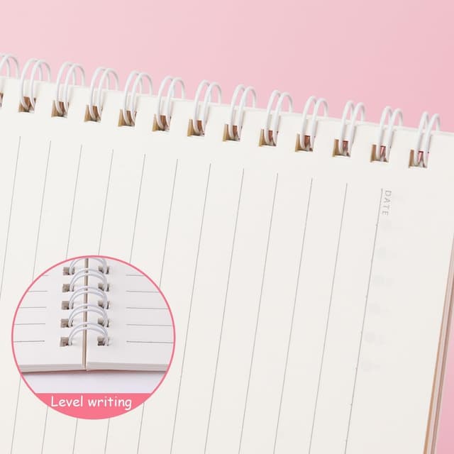 Detalle 2 de OFFCUP Lot de 4 carnets A5 à spirales (lignés), 120 pages