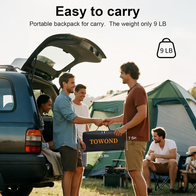 Detalle 2 de TOWOND Projector Screen with Stand (120-inch, 16:9) for Backyard Movie Nights