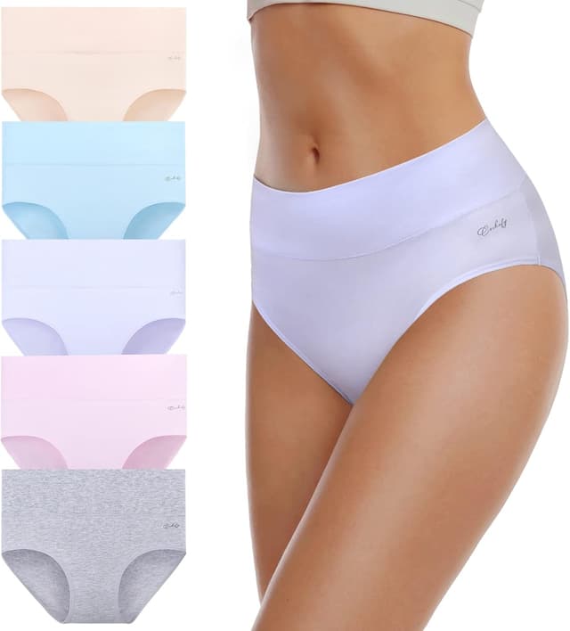 Thumbnail 5 de coskefy Women's High Waisted Cotton Underwear 5 Pack