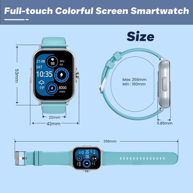 Thumbnail 6 de idomars 2.01" Smartwatch for Men & Women with ECG, HRV, Blood Pressure, SpO2, IP68 and Call Notifications