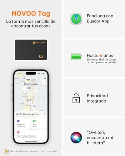 Thumbnail 7 de NOVOO Air Tag Card Wallet Tracker 1,6 mm — 6 años