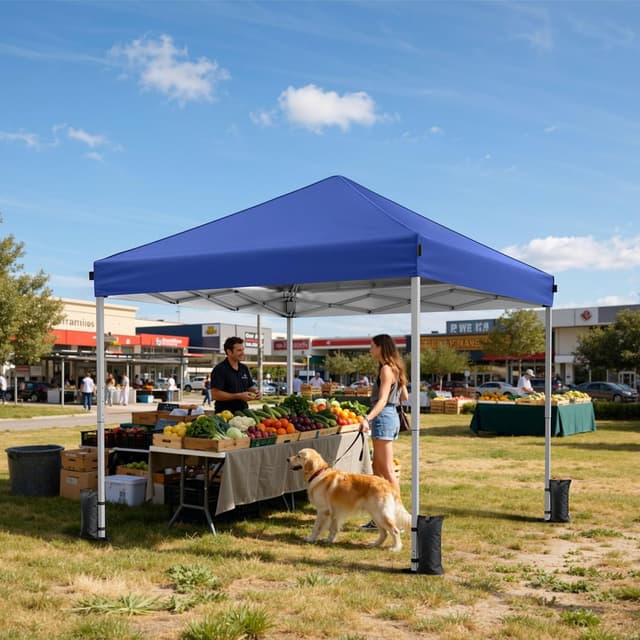 Thumbnail 6 de Driftalia Pop Up Gazebo 3m x 3m (Instant Setup) with carry bag, sandbags and stakes – Blue