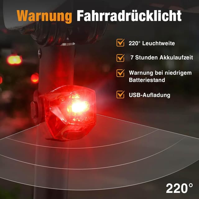 Thumbnail 2 de toptrek Fahrradlicht Set 100LUX Front- und Rücklicht