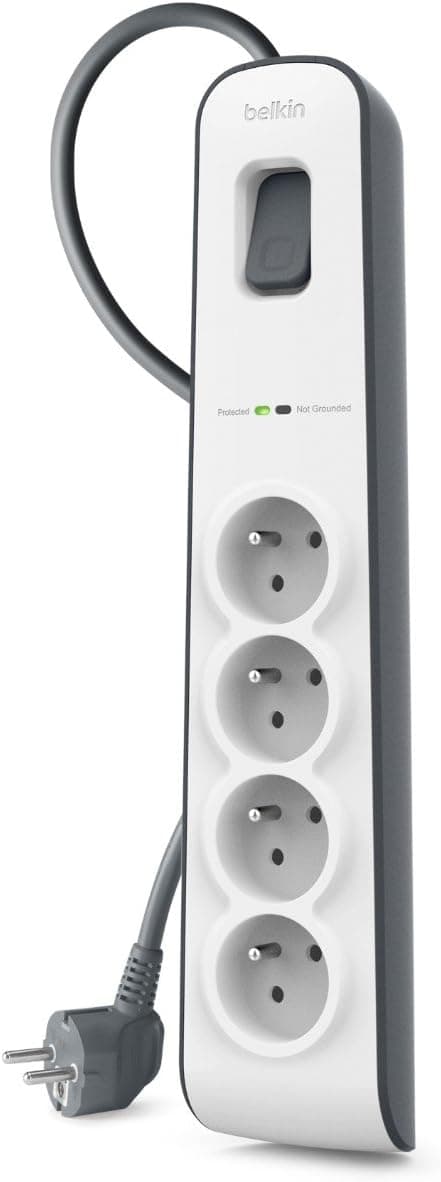 Detalle de Belkin parafoudre 4 prises 525 joules – multiprise avec cordon 2 m