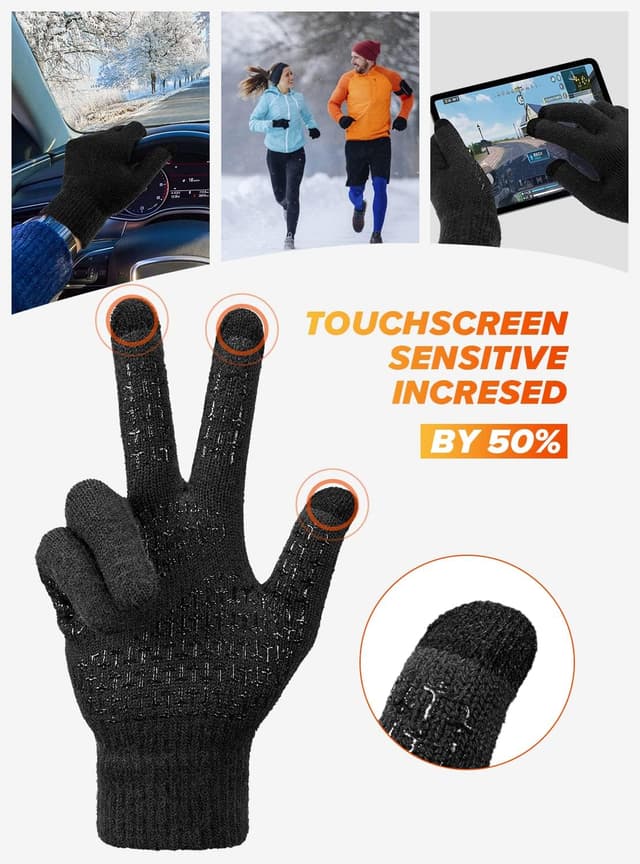 Detalle 2 de TRENDOUX touchscreen winter gloves warm