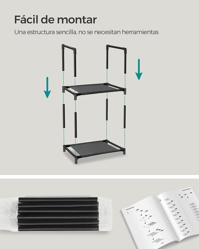 Thumbnail 5 de SONGMICS LSR110B02 zapatero 10 niveles 33x33x173 cm