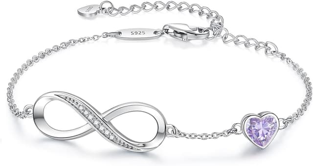 Thumbnail 6 de Bracelet femme LOUISA SECRET en argent 925 Infini avec initiale et cœur