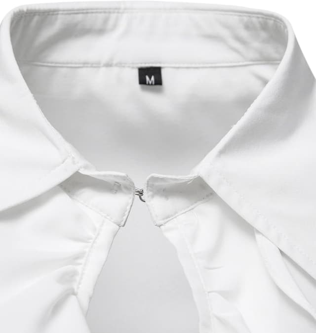 Detalle 2 de PARKLEES Men’s Renaissance Pirate Ruffled Shirt with Jabot Collar