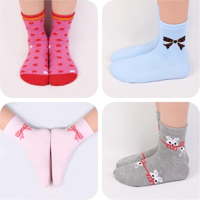 Detalle de L&K-II set da 12 paia di calzini bambino in cotone con elastan 2808VA