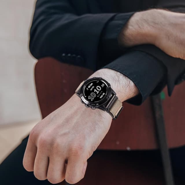 Detalle de EKINGEEK 22mm Quick Fit Strap (nylon) for Garmin Fenix/Epix/Forerunner and more (47mm)