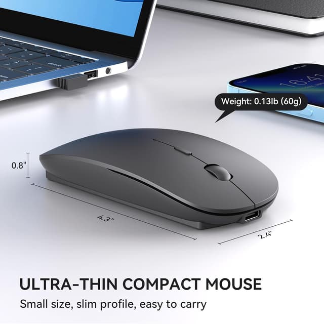 Detalle 1 de RaceGT Wireless Mouse USB C Dual‑Mode