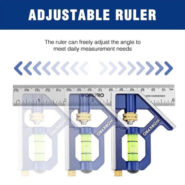 Thumbnail 3 de WORKPRO 150mm Escuadra combinada ajustable