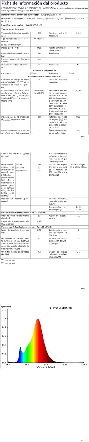 Thumbnail 7 de Lepro Bombilla LED E27 8.8W 806 lúmenes, pack 12