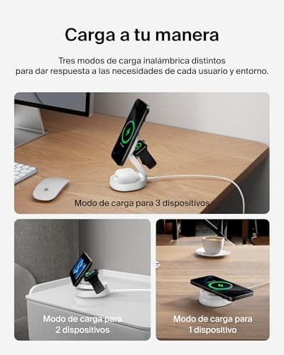 Detalle 1 de Belkin BoostCharge Cargador Inalámbrico 3 en 1
