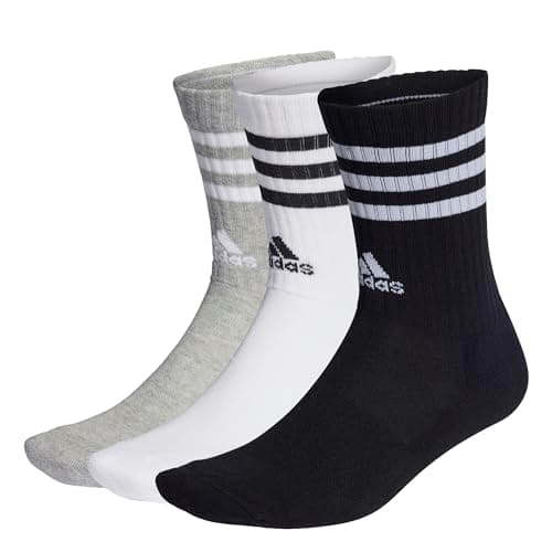 Detalle de adidas Unisex 3-Stripes calcetines talla 4–5 años, 3 pares