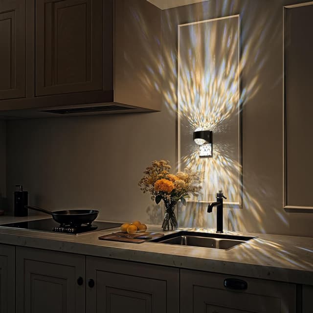 Detalle de Briignite Night Light Plug-in Projector (LED) with Dual Up & Down Galaxy Glow, Dimmable Warm White (3000K)