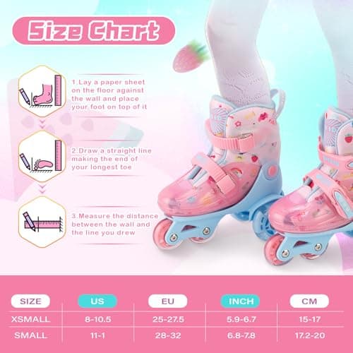 Thumbnail 4 de Patins à roulettes enfants fille avec lumière