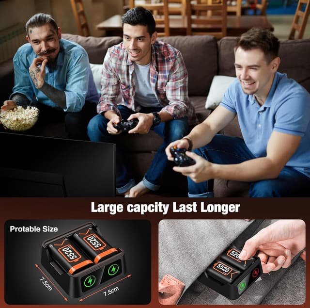 Detalle de HELLCOOL Xbox Controller Battery Pack with LED charging indicator (2x5520mWh)