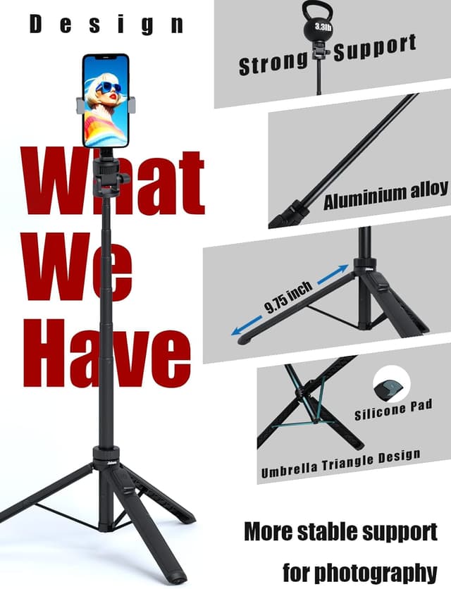 Detalle de 70-inch Camera Phone Tripod with Remote