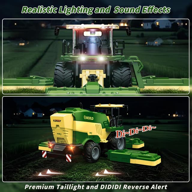 Detalle de PENGBU RC Falciatrice / mietitrebbia radiocomandata con 2,4 GHz, luci, suoni e spray