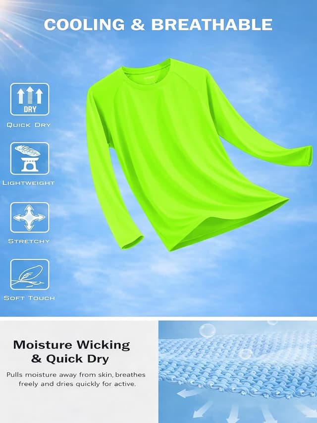 Detalle de SMENG UV Sun Protection UPF 50+ Long Sleeve Tee