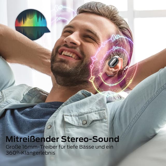 Thumbnail 2 de BUGANI Open Ear Kopfhörer Kabellos 30h