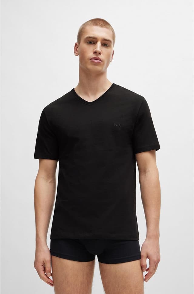 Thumbnail 6 de BOSS Herren T-Shirt VN 3er-Pack im Regular Fit – Logo-Stickerei, weich & atmungsaktiv