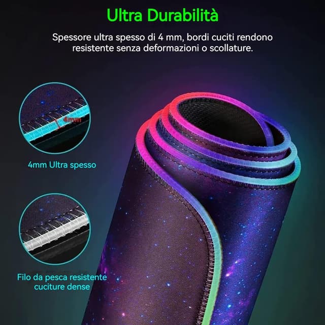 Thumbnail 6 de TEKXDD tappetino mouse RGB 900x400