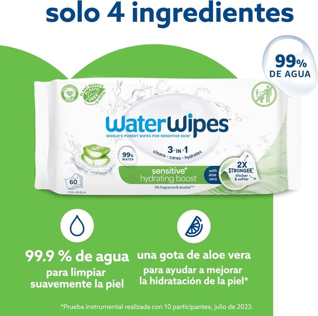 Thumbnail 3 de WaterWipes Sensitive+ 360 toallitas 🧴