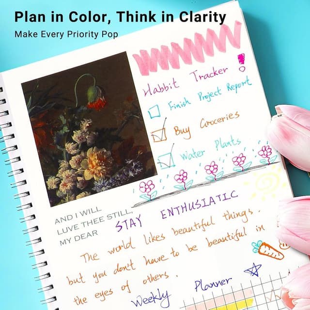 Detalle de KERIFI Rub Out Pens (0.5mm) erasable gel pens with end rubbers – heat-friction handwriting for notes, school & office (8 assorted colours)