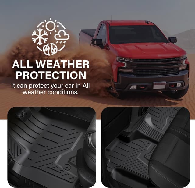 Thumbnail 2 de CARENTR Floor Mats Silverado 2019-2025 Rear Row