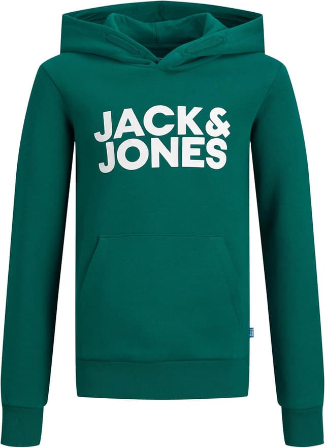 Detalle de JACK & JONES Felpa con cappuccio e logo JJECORP per bambino, con tasca marsupio
