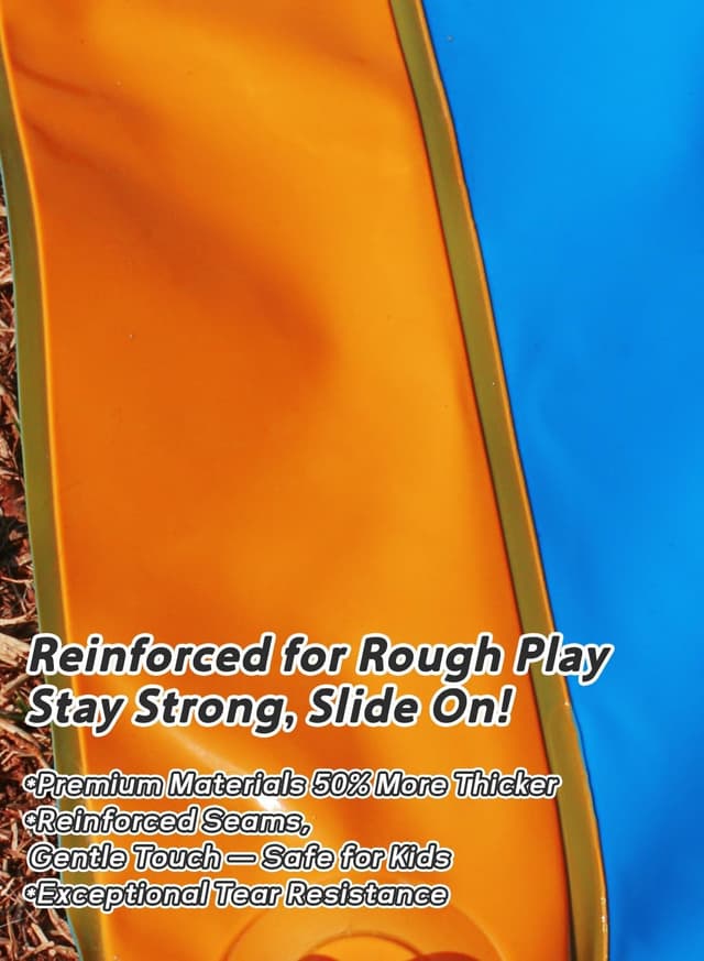 Detalle de Spring Water Water Slide & Splash Slip Slide for Kids (22 ft, 2 lanes) with Inflatable Bodyboards