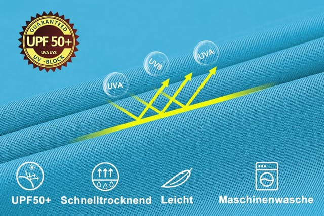 Detalle de Huayuzh Herren UV-Shirt Rashguard (Schwimmshirt, schnelltrocknend, atmungsaktiv)