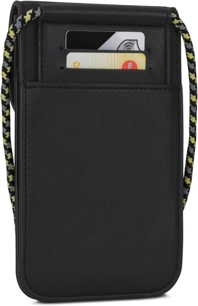 Detalle de Expatrié Amelie Handytasche zum Umhängen für Damen – Vegan-Look mit Geldbörse und verstellbarem Schultergurt