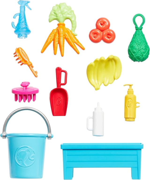 Detalle 1 de Barbie HXJ40, playset fattoria con 10 accessori