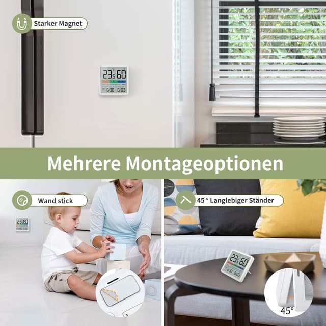 Thumbnail 5 de NOKLEAD Digitales Thermo‑Hygrometer 1 Stück 🌡