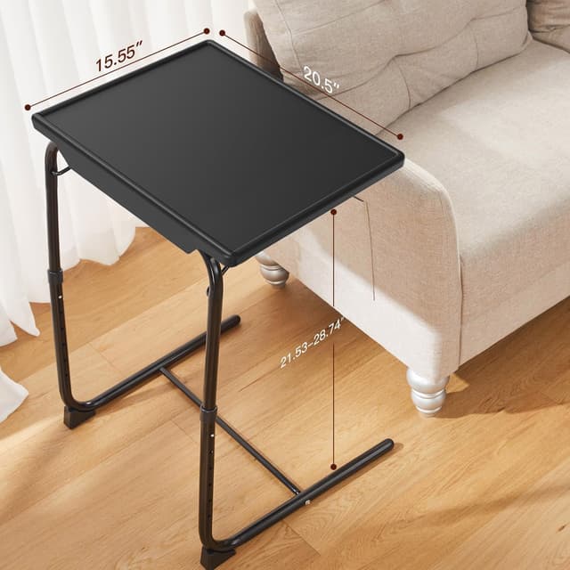 Detalle 1 de HUANUO Adjustable TV Tray Table 21.5