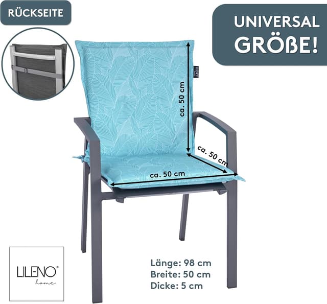 Thumbnail 1 de LILENO HOME 🪑 Cojines Jardín Hojas Aqua, 2 Unidades