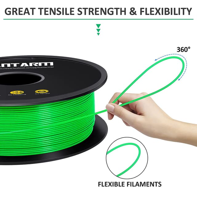 Thumbnail 2 de GIANTARM PLA Filamento 1,75 mm 1 kg Verde