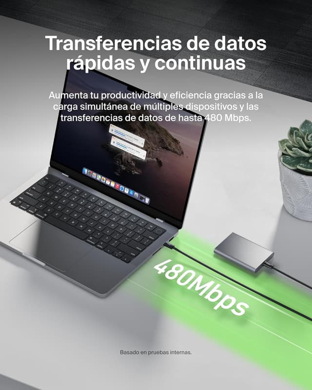 Thumbnail 5 de Belkin Pack de 2 Cables Trenzados USB-C a USB-C 1.5m ⚡