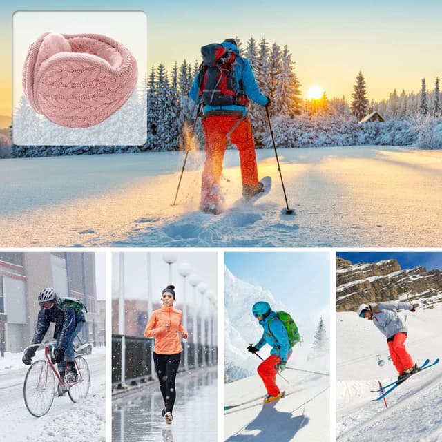 Detalle 2 de BOER Warm Ear Muffs for Winter – soft, windproof, lightweight earmuffs with adjustable fit