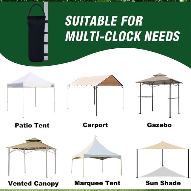 Detalle de 4 Stück Zelt-Sandsack (Industriequalität 600D) mit Gewichtsbeutel für Pavillon & Pop-up-Vordach