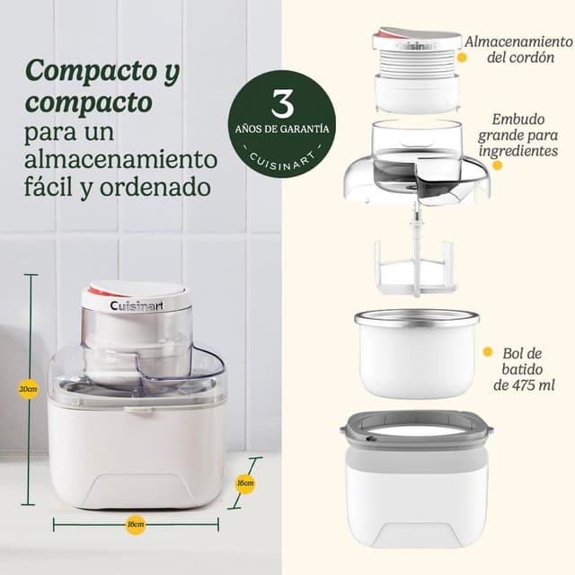 Thumbnail 5 de Cuisinart Solo Scoops 🥶 Heladera para helados, sorbetes y yogur