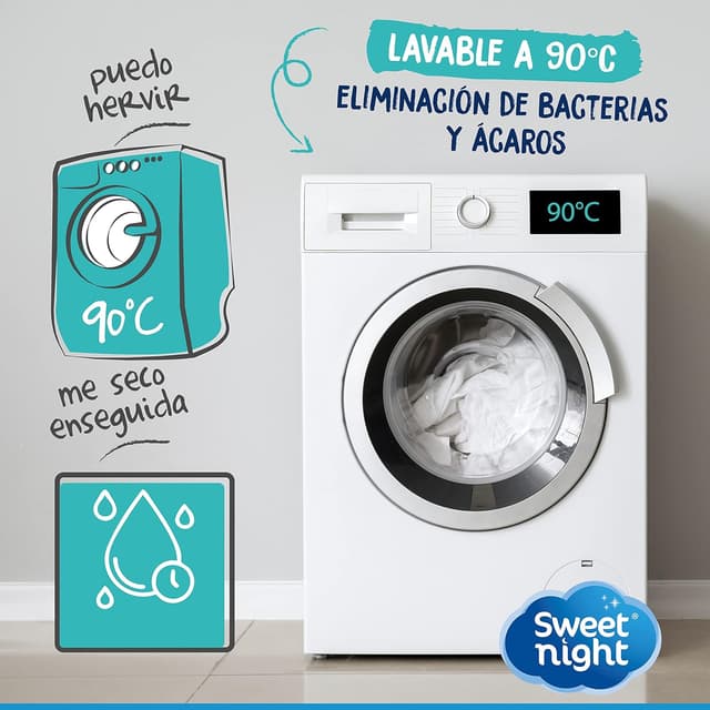 Detalle de Sweetnight - 2 Protectores de Almohada Impermeables 50x70cm