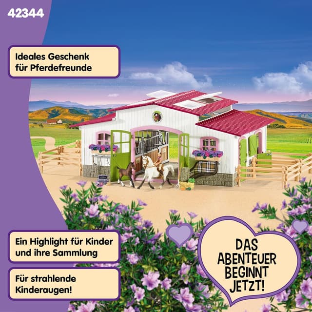 Thumbnail 5 de Schleich Horse Club Reiterhof mit Reiterin und Pferden 42344 97 Teile