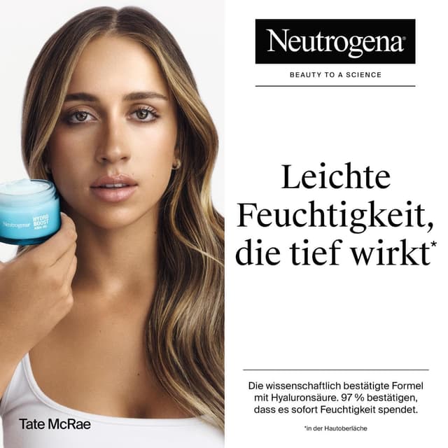 Detalle de Neutrogena Hydro Boost Aqua Gel (2x50 ml) – feuchtigkeitsspendende Gesichtscreme mit Hyaluronsäure