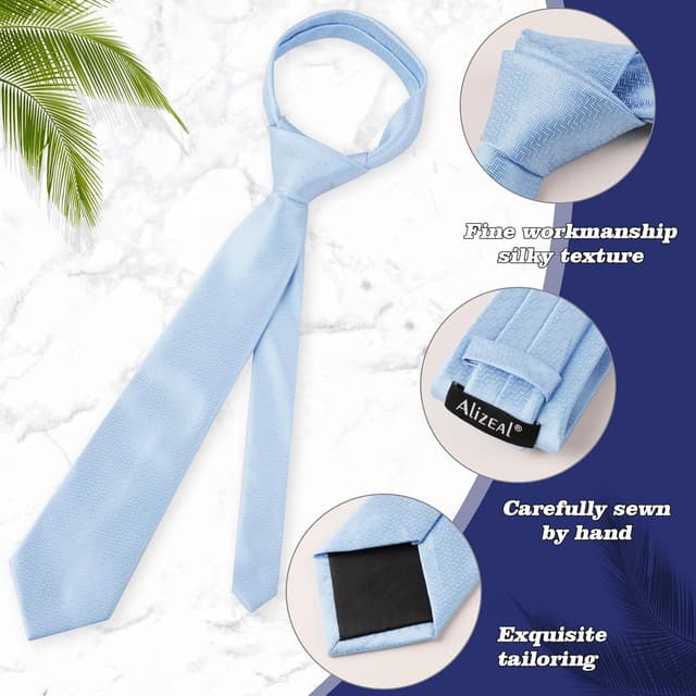 Detalle 1 de Alizeal Mens tie set with 150 x 8cm