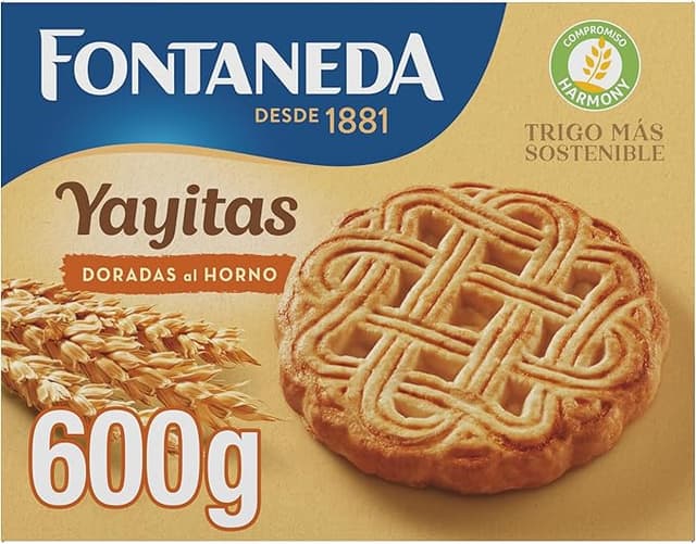 Imagen de Fontaneda Yayitas Galletas Doradas al Horno 🍪, 72% Cereales, 600 g en OfertitasTOP